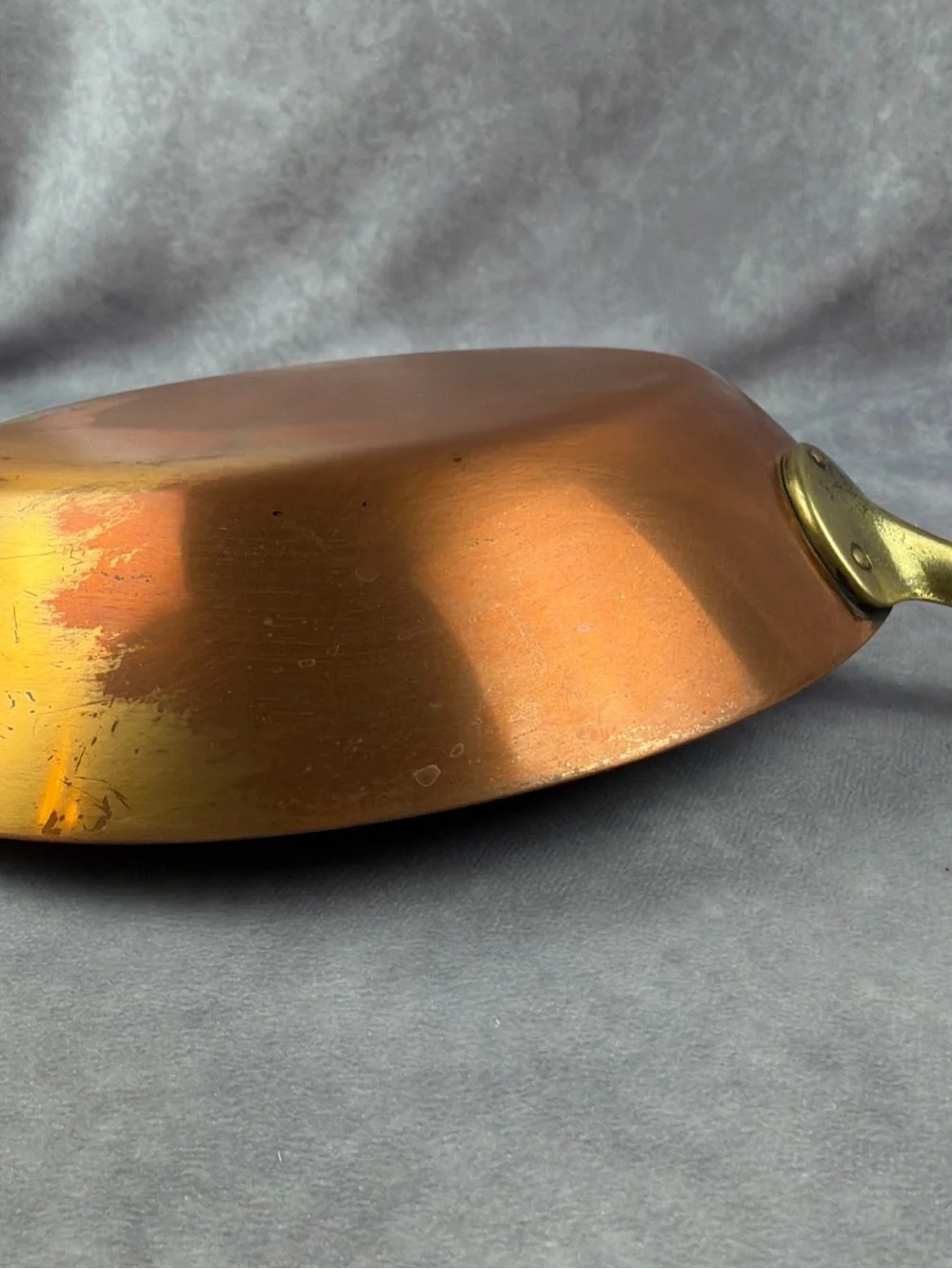 VTG Paul Revere 1776-1976 Copper 10.5” Skillet Sauté Frying Pan Brass Handle